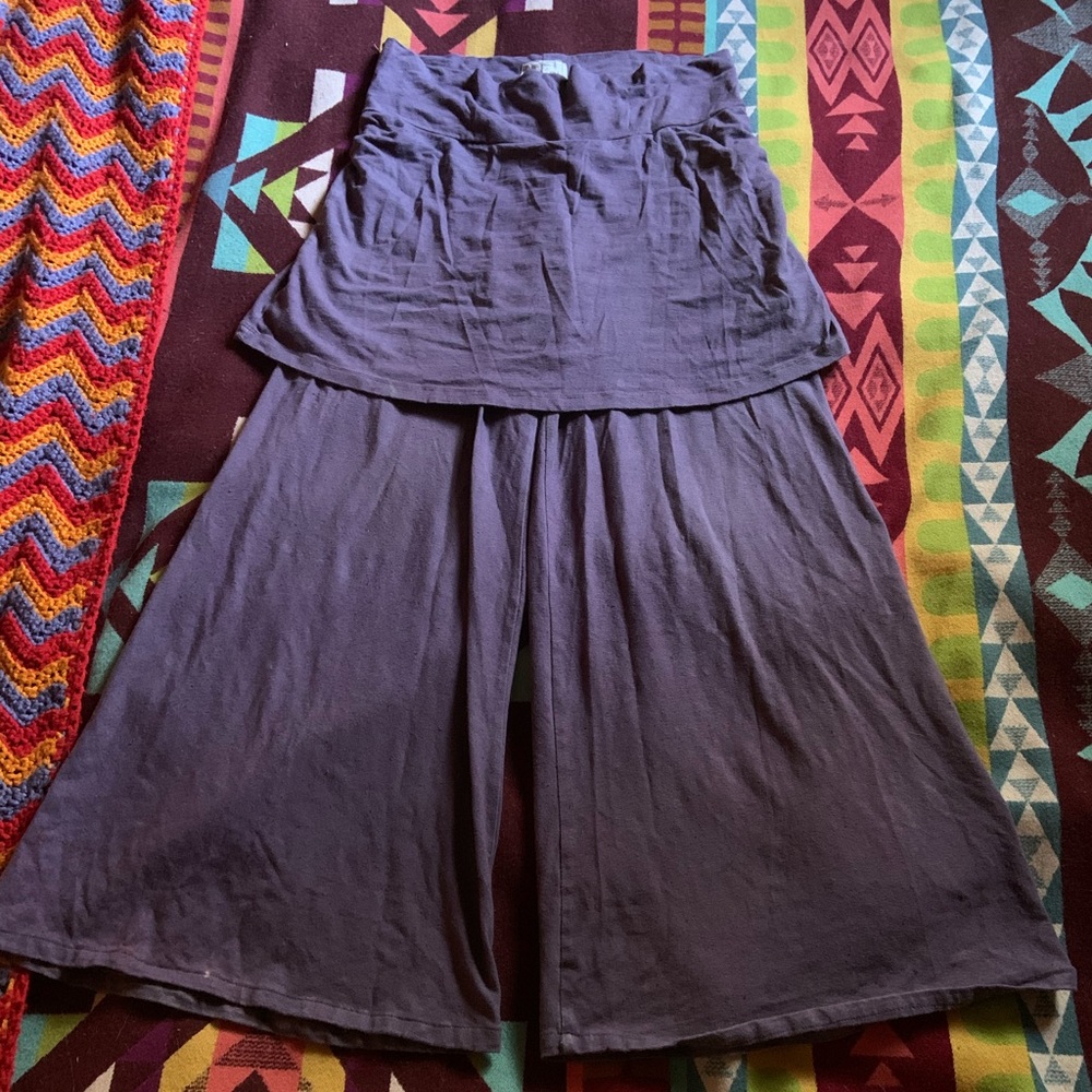 Bohemian Folk Clothing Skirted Wide Leg Pants
